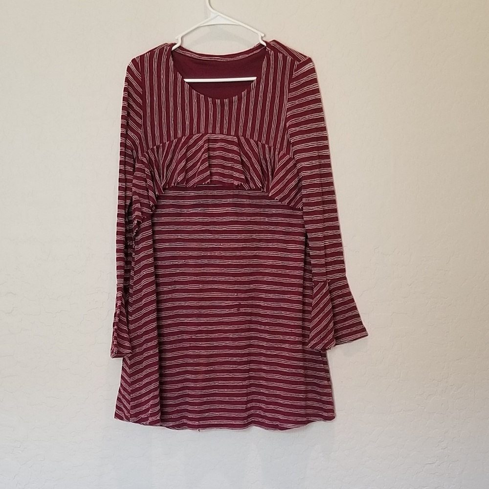 Red and White Stripe Dress